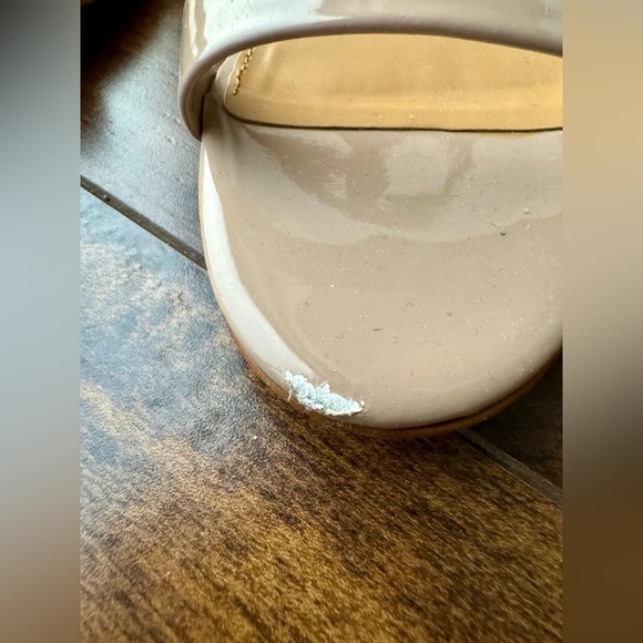 J Crew Tan Patent Kitten Heel Sandals, size 7.5 - Picture 5 of 9